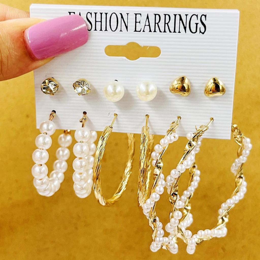 XP17 Perlenohrring-Set - Trendig und modisch