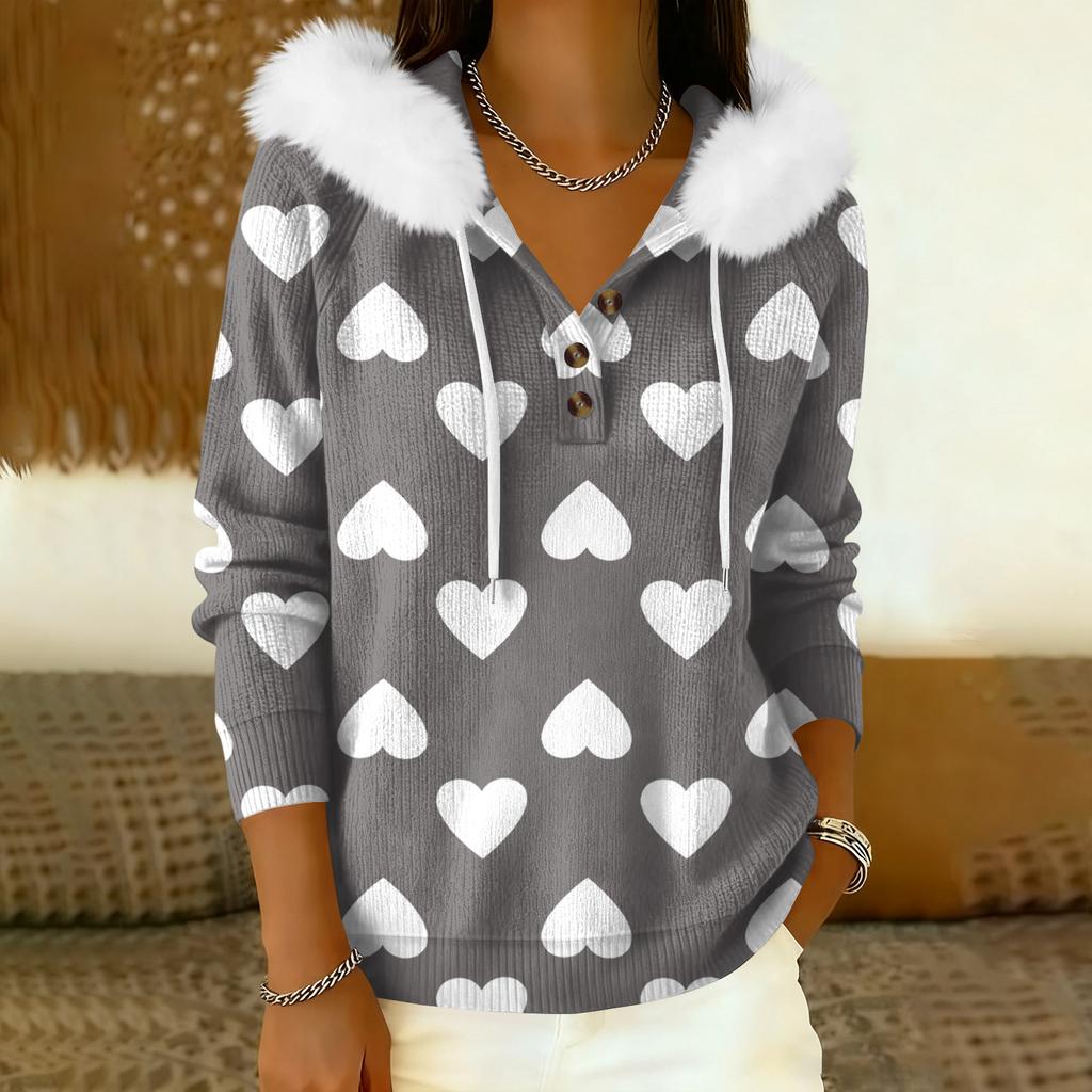 Damkappa Långärmad Med huva Varm vinterkappa Jacka