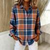 Camicia Primaverile da Donna 2026 Nuova alla Moda Stampa a Quadri Casual Versatile