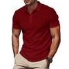 Summer New Arrival Men's Polo Shirt Solid-Colour Collared Short-Sleeved Top with Contrast Panels