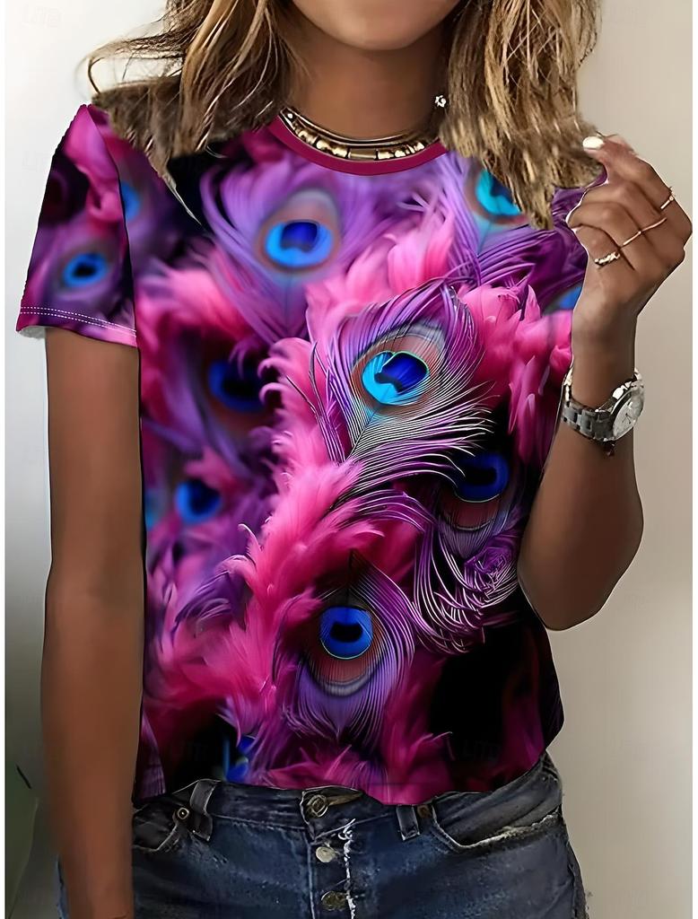 Beautiful Butterfly Floral 3D Print T-shirts Women Streetwear Casual Fashion Y2k Short Sleeve T Shirt O-neck Tees Tops Clothing