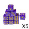 5x10x 6 Sided Dices Set Entertainment Toys 16mm for Table Game Card Amaranth