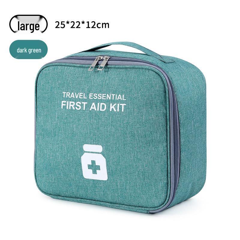 Portable Medical First Aid Bag - Compact Emergency Medicine and Storage Organizer