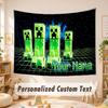 Custom Name Text Tapestry,Minecraft Boho Wall Hanging, Decorative Backdrop Tapestry For Room