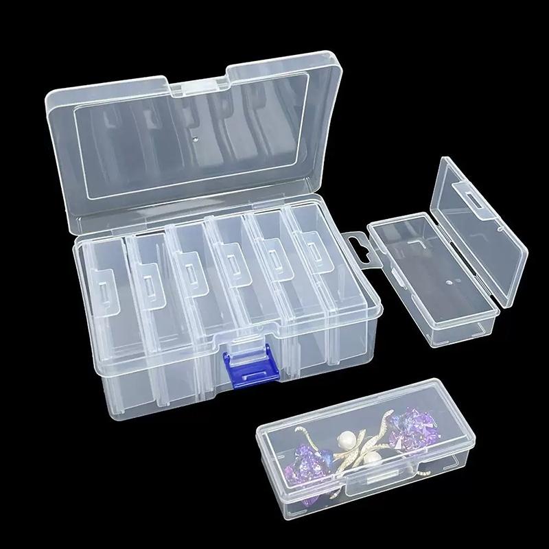 Transparent Storage Box Desk Organizer Case Jewelry Necklace Earring Organizer Box Clear Storage Case Classification Box