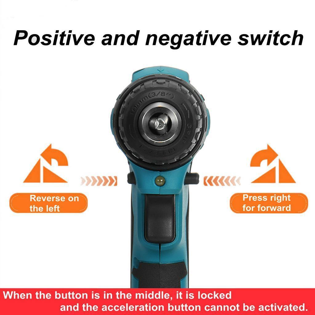 3 in 1 Cordless Electric Impact Drill 150Nm Torque Driver Kit Screwdriver Brushless LED Power Tool
