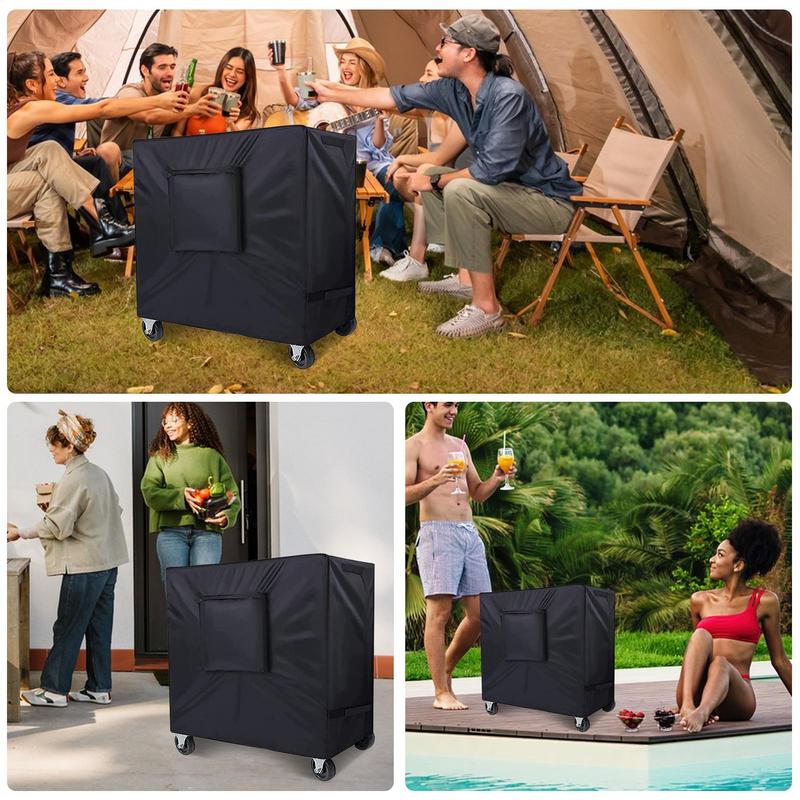 Outdoor Cart Cover Waterproof Patio Outside Ice Chest Cover Heavy Duty Sturdy Outdoor Bar Cart Sunlight Rain Protection For