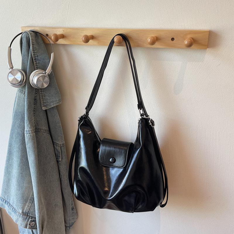 Premium retro large-capacity bag women's new autumn and winter double shoulder back bag single shoulder tote bag