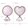 1Pc Big Diamond Nail Art Display Stand Nail Design Photo Props Manicure Tool Round Heart Shape Gold Silver