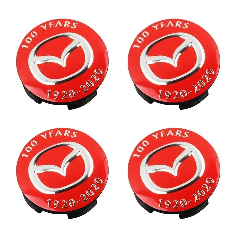 2025 Hot Car Wheel Center Hub Cap Dustproof Cover Emblem Wheel Sticker accessories for Mazda 3 4 5 6 ATENZA Axela RX8 CX6 CX5 CX