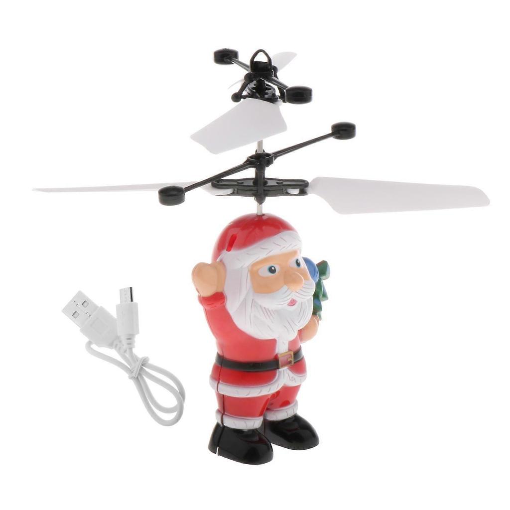 3x Christmas Flying Ball Toy Santa Claus Helicopter Electric Flying Toy for
