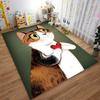 Cute Cartoon Cat Holding Red Heart Pattern Carpet for Bedroom Decor Suitable for Use As an Anti-slip for Living Room Bedroom Sofas