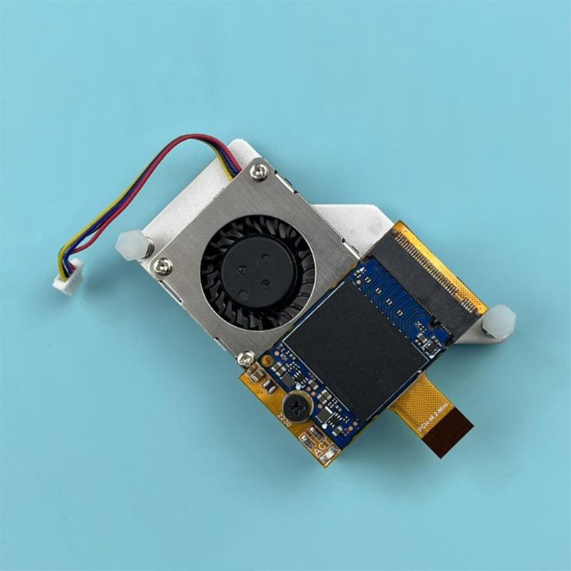 PCIe To M.2 NVMe SSD Small Expansion Board with Cooling Fan for RPI5 Board  Expansion Accessary