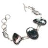 Moss Agate Gemstone Gift For Her Silver Jewelry Bracelets 7''Adjusable