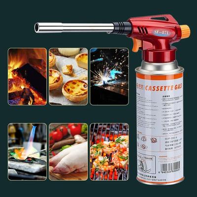 Résistance Haute Température Lance-flammes Réglable Domestique Portable Lance-flammes 20cm Portable Camping Carburant Torche à Souder BBQ