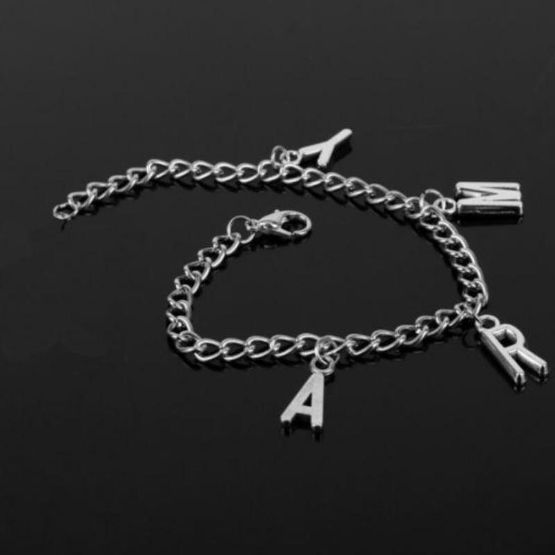 Unisex Letter ARMY Charm Chain Bracelet Bangle Jewelry Birthday Gift