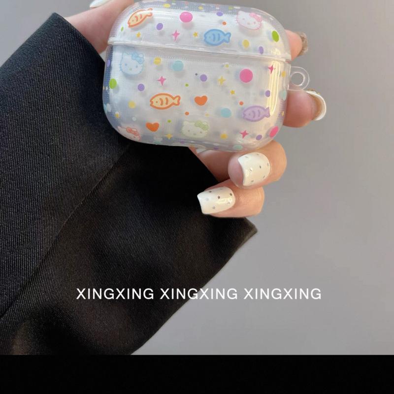 The new cartoon fish is suitable for AirPodspro1 earphone cover, Apple Bluetooth protective case 1st generation 1 soft silicone female.