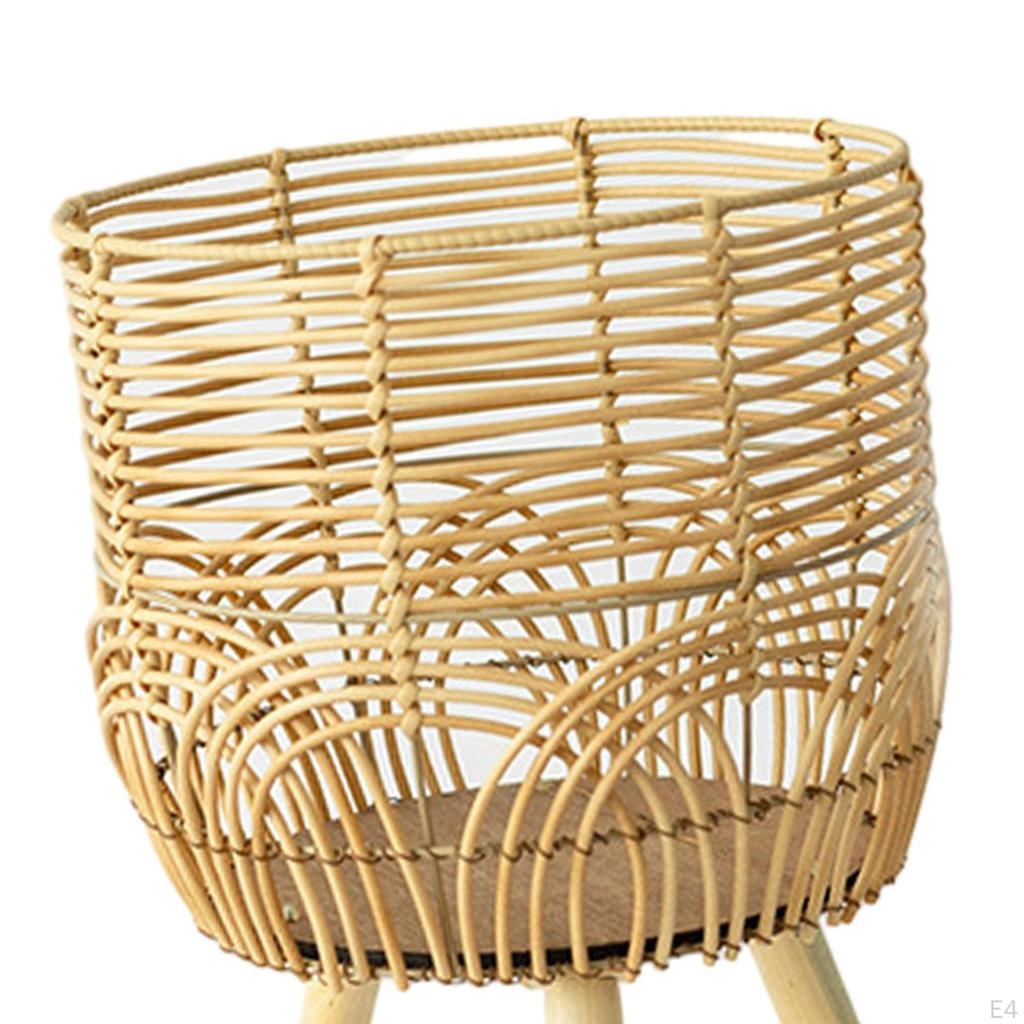 Elegant Plant Stand with Wooden Legs Flower Pot Holder for Home And Office Decor