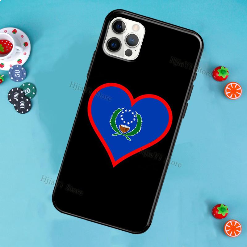 Pohnpei Ponape Flag Soft Case For iPhone 13 12 11 14 Pro Max XS XR X 12 13 mini SE 2020 6S 7 8 Plus Phone Cover