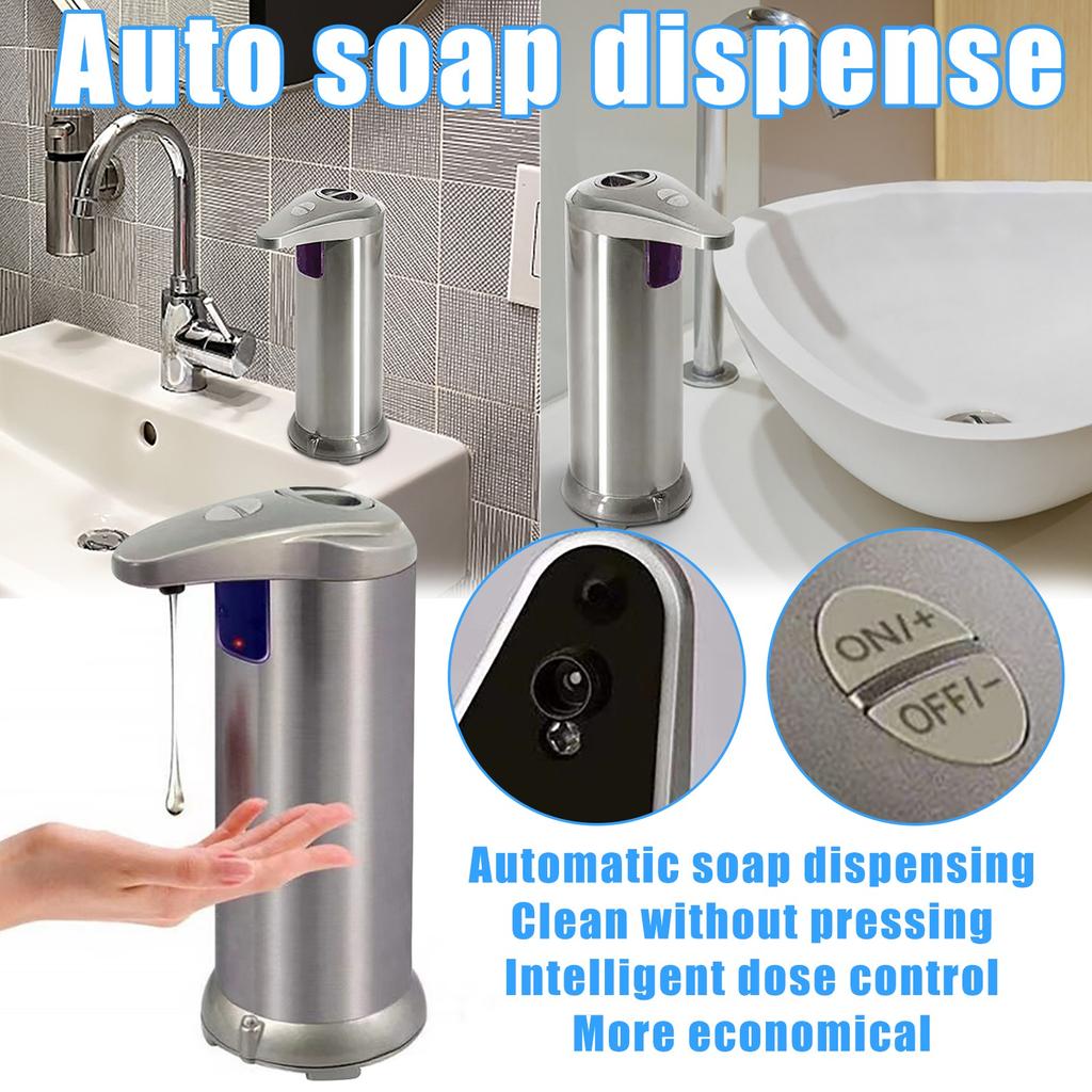 Automatic Induction Soap Dispenser Stainless Steel Adjustable Liquid Output Soap Machine Washing Mobile Phone Champagne Color Soap Dispenser