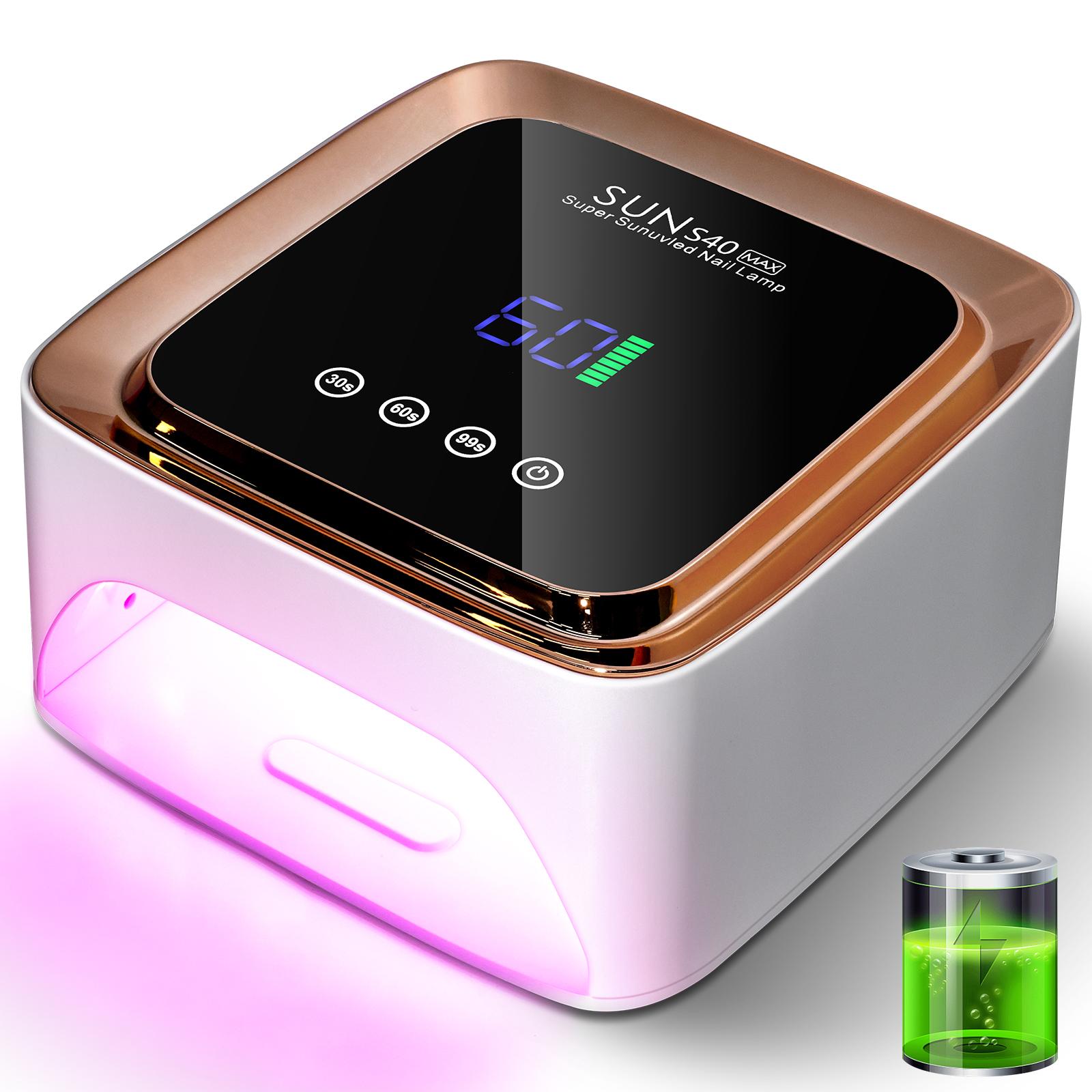 

57 UV LED Nail Lamp Rechargeable Gel Nail Dryer with Timers Automatic Sensor LCD Display Large Screen Manicure Light Tool US белый