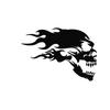 Car Stickers Halloween Skull Flame Skull Bumper Stickers Personalized Reflective Scratch Cover Decorative Stickers Car Decal