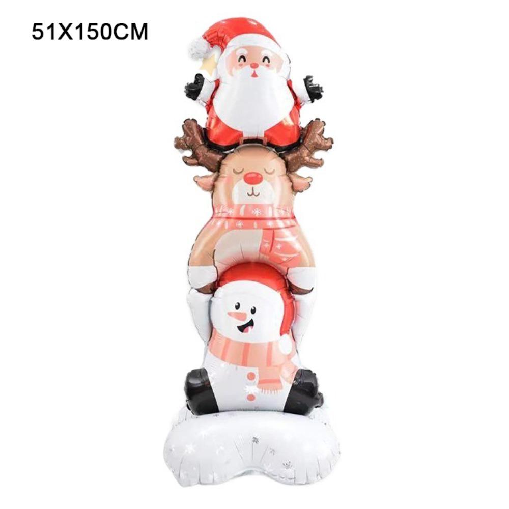 Aluminiumfolie Julfolieballong Festrekvisita DIY Stor Uppblåsbar Ballong Leksak för Barn Storlek Stor Julgransballong