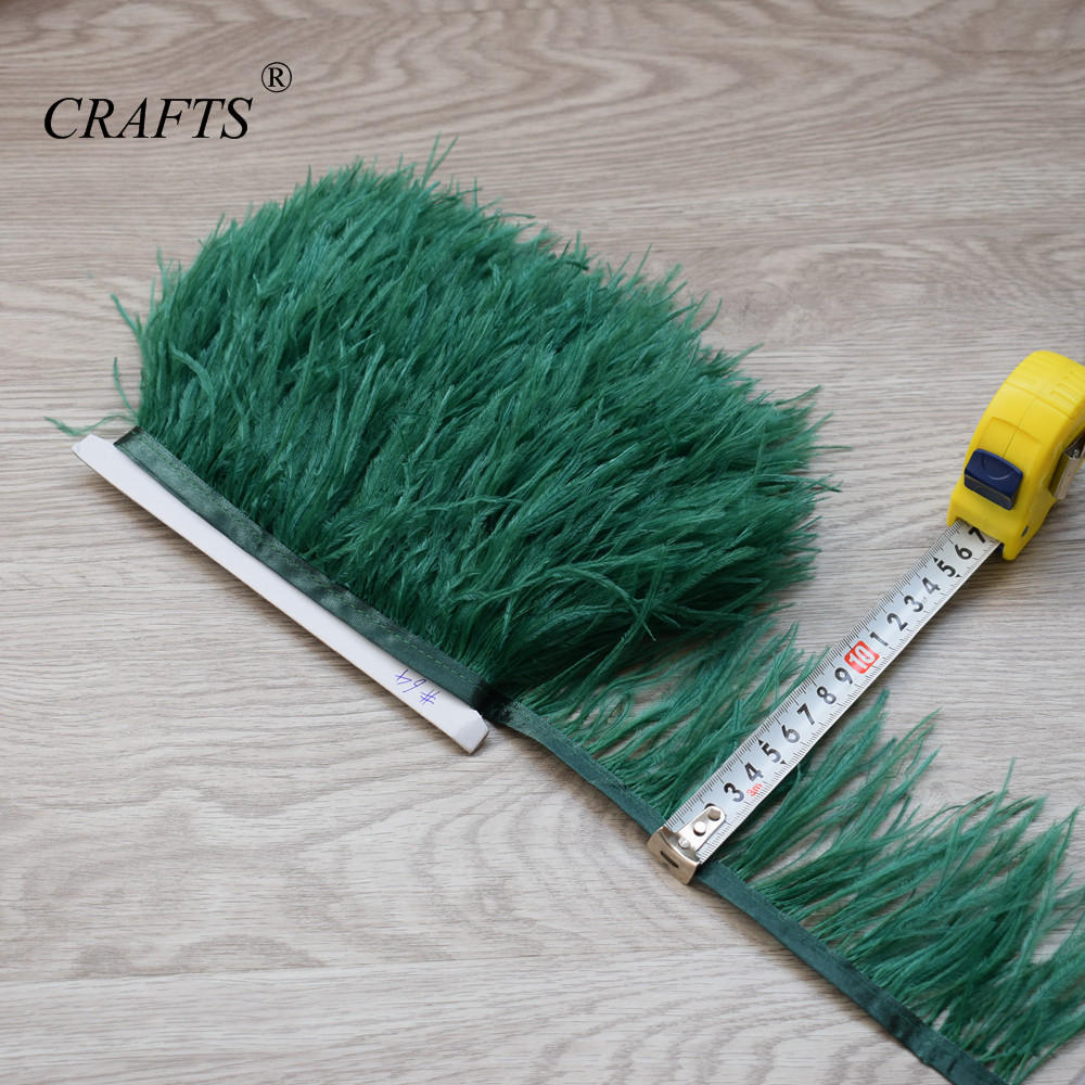 Feather2023 hot! Fluffy and beautiful 5-10M long ostrich hair feather trim cloth sideband 8-10cm wide / DIY sewing clothing accessories