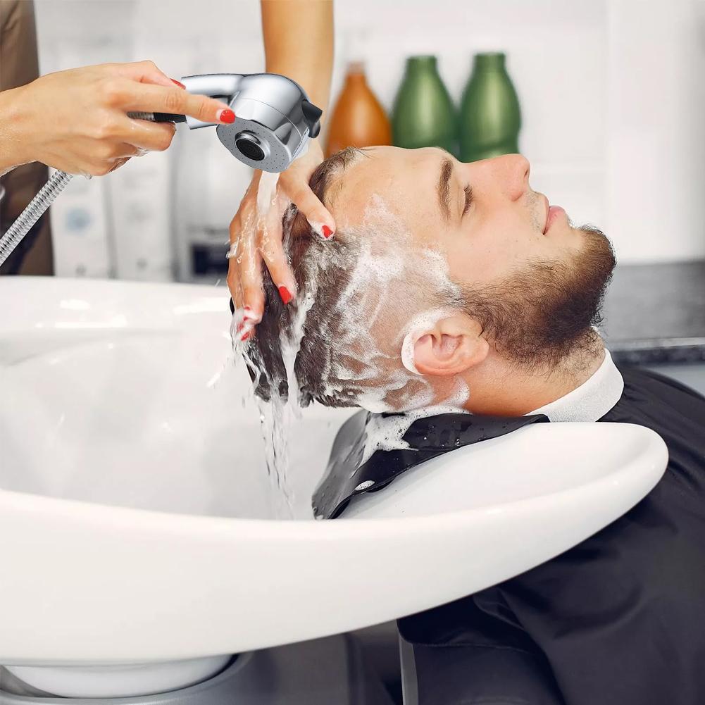 Waschbeckenarmatur Externer Schlauch Sprühkopf Shampoo-Liege Druck-Duschkopf Friseursalon Barbershop Sprüher Badzubehör