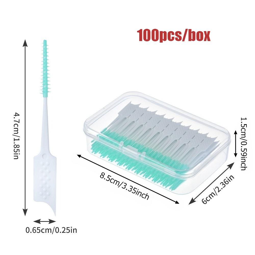 

100/150/200Pcs Silicone Interdental Brush Soft Dental Toothpicks Between Teeth Toothbrush Teeth Cleaning Tools Oral Hygiene Care