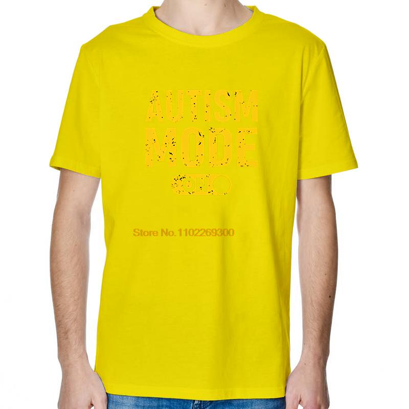 Autism Mode On T Shirts Graphic Cotton Print T Shirt Summer New Shirts And TShirts Short Sleeve TShirts Tees Tops Mens Clothes
