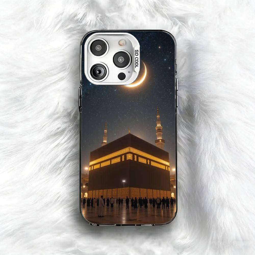 

Святая М-Мекка П-Паломники Чехол для телефона для iPhone 16 17 15 14 12 13 Pro Max Черный цвет Ударопрочный чехол iPhone11PROMAX