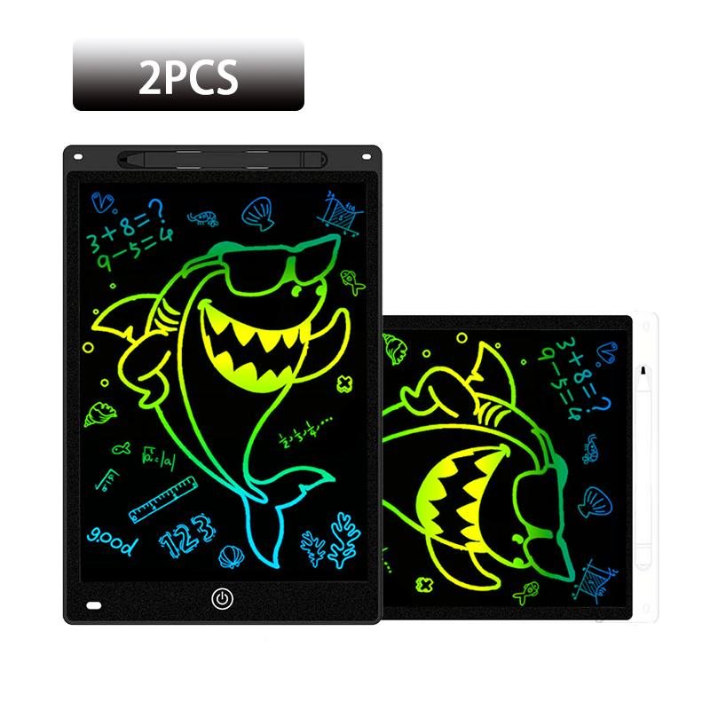 2 Pieces of 10 Inch LCD Writing Board Drawing Board Childrens Graffiti Drawing Board Handwriting Blackboard Childrens Toy