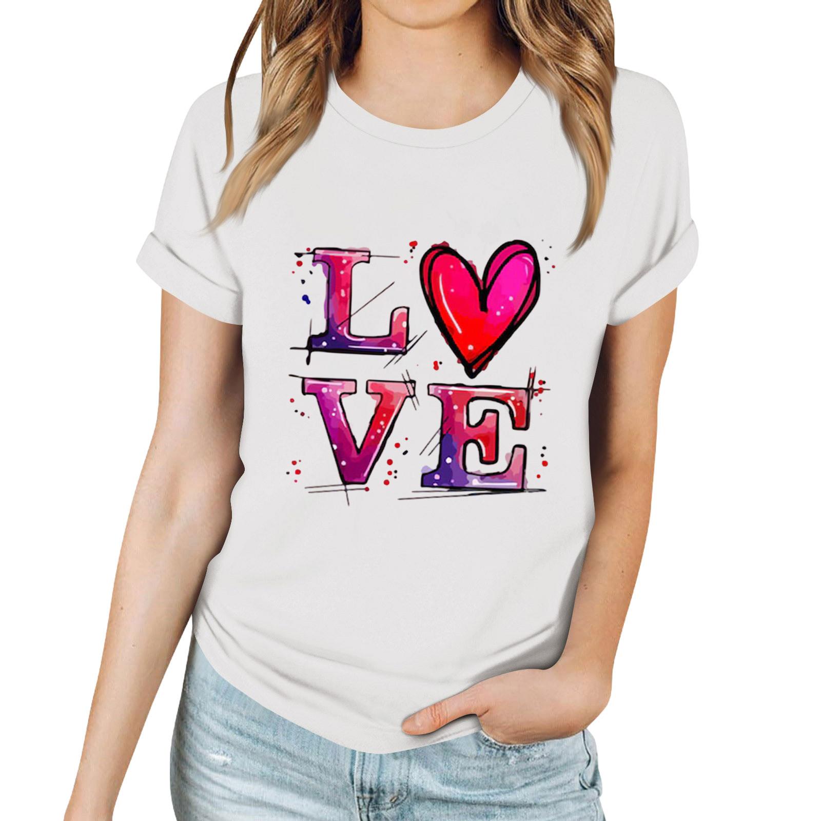 

Women s Casual Sunflower Print T-Shirt, Round Neck Pullover Short Sleeve Top XL белый