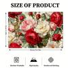 4 pz. Tovagliette Stampa Digitale 2D PIATTE, Tovagliette Stampate con Fantasia Floreale di Rose Colorate, Rendi la Tua Sala da Pranzo Più Bella, Perfette per Tavolini da Caffè,