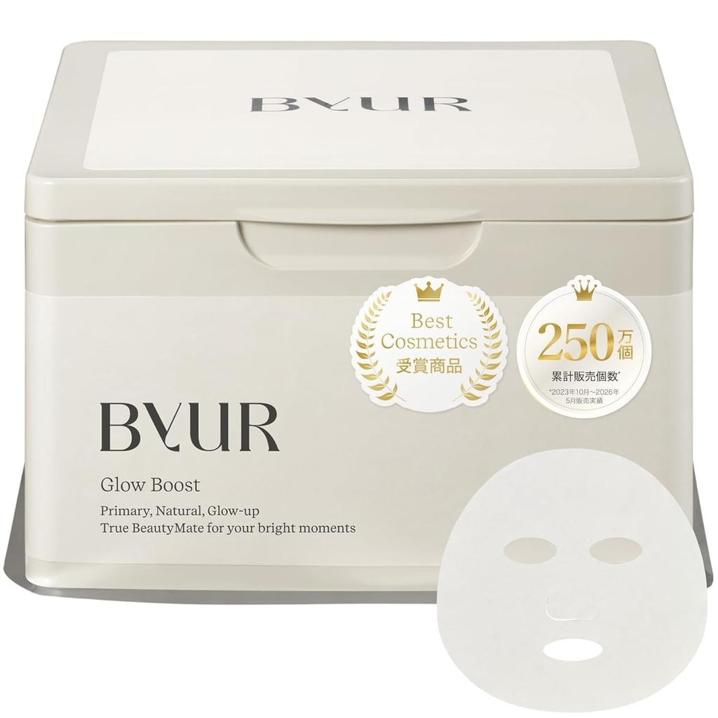 ByUR Face Pack Sheet Mask Large Capacity Type 20 Sheets Aging CareRetinolGlow Boost