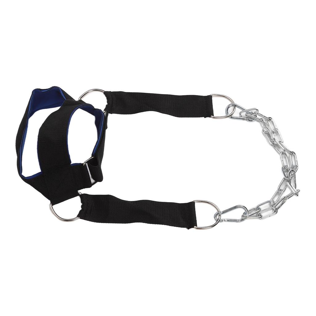 Neck Harness Increase Core Strength Support Injury Recovery Neck Exerciser for Home Gym Blue Black