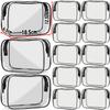 1/12pcs Transparent PVC Toiletry Bags Waterproof Bathroom Storage Bag Travel Makeup Pouch Cosmetics Organizer Pouch Tote Bags