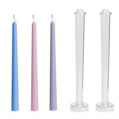 Silicone Candle Molds for DIY Aromatherapy - Long Cylinder-Shaped Craft Wax Mold Set with Varying Diameters for Scented Decor