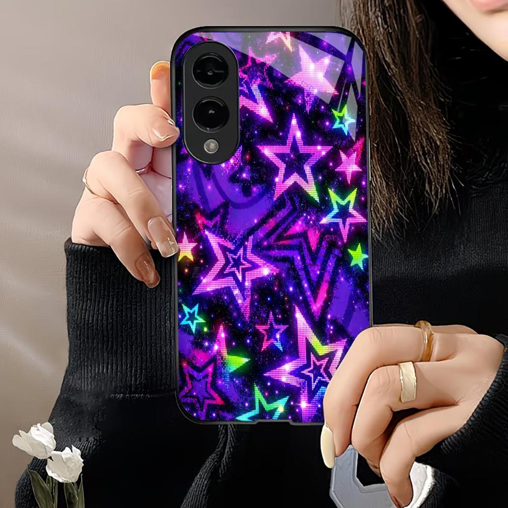 Sterne Exquisite Atmosphäre Hochwertige Handyhülle Glas TPU Handyhülle für Samsung Galaxy S26 S25 S24 S23 S22 S21 FE, Ultra, Plus