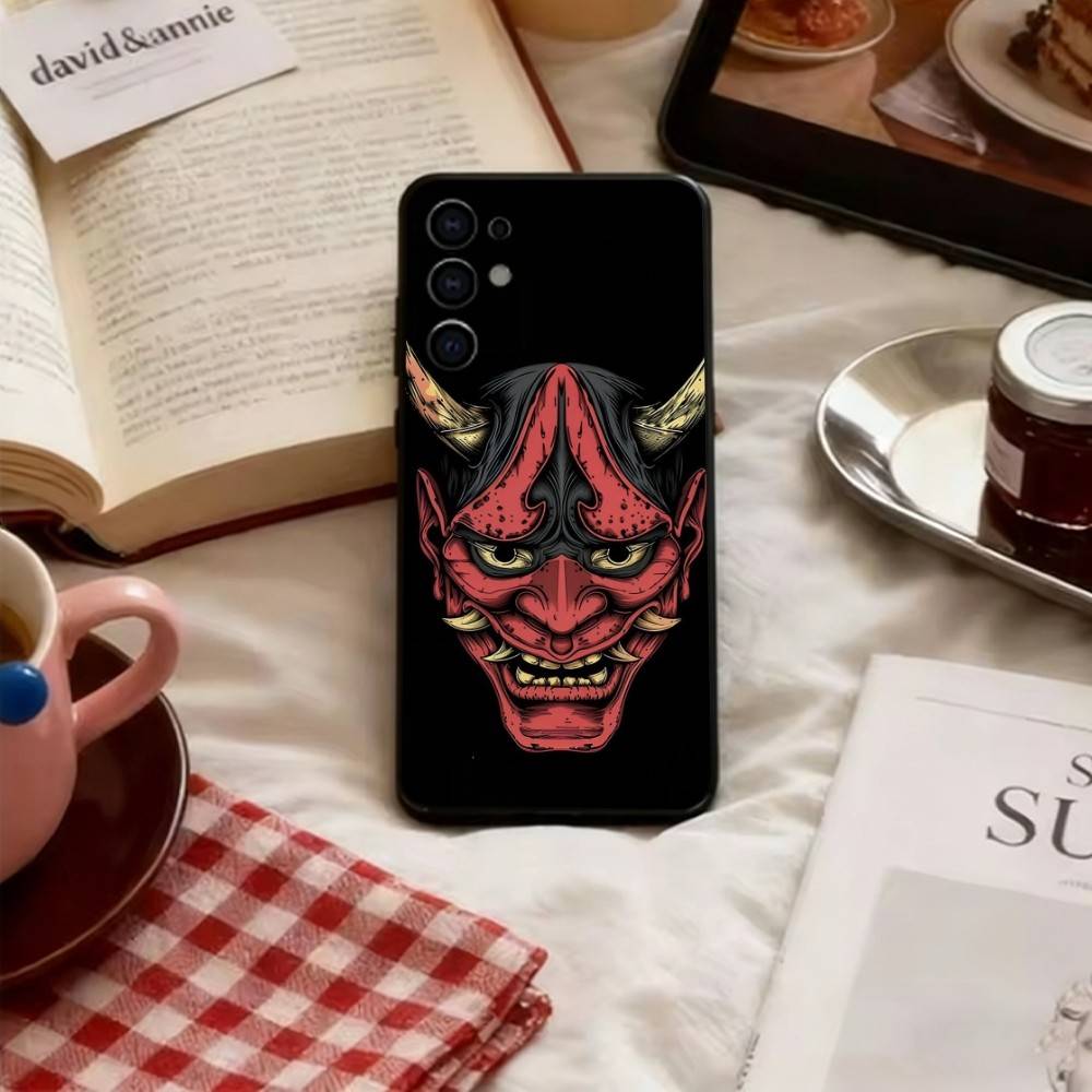 

Hannya Mask Phone Case For Samsung S25,S24,S21,S22,S23,S30,Ultra,S20,Plus,Fe,Lite,Note,10,Black Cover Samsung S105G
