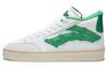 Wave 180 Abrasion Resistant Breathable Low Top Skateboard Shoes Men's White Green AECT019-3