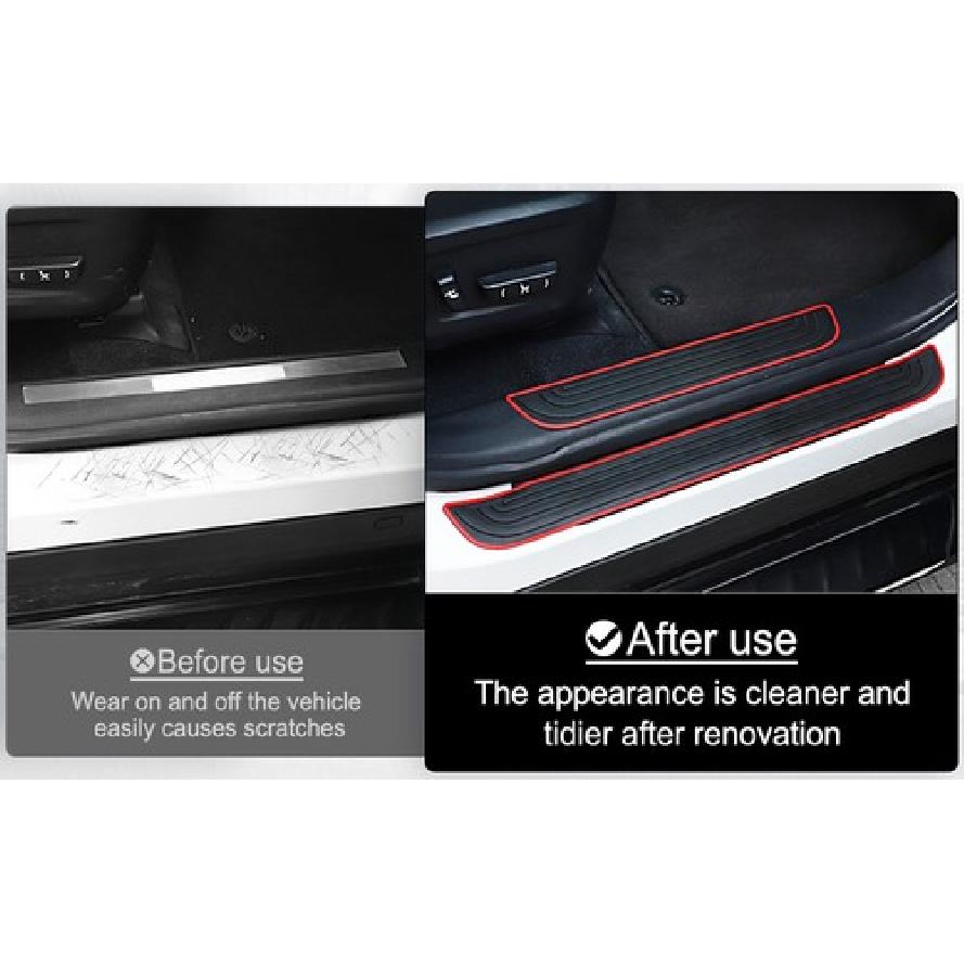 4pcs For Hyundai Palisade Car Door Threshold Sill Covers Edge Step Protector