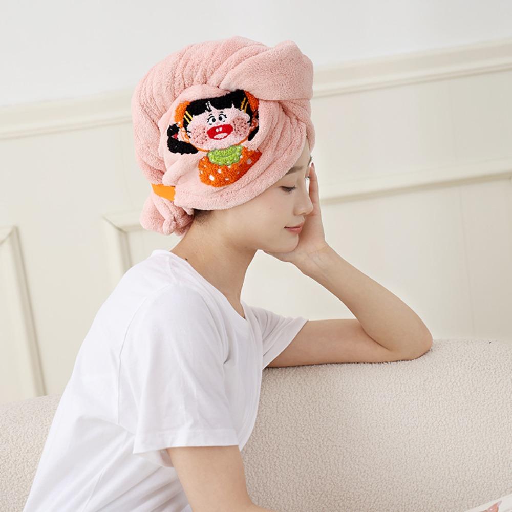 Coral Velvet Bath Hats Quick Drying Quick Drying Cap Comfortable Dry Hair Cap Hair Care