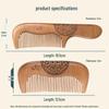 Natural Peach Wood Carved Comb Gift Set