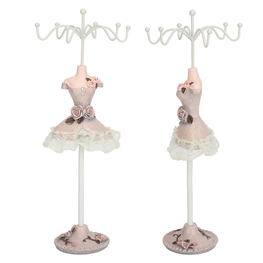 Model Dress Jewelry Rack Holder Exquisite Compact Mannequin Dress Necklace Holder Jewelry Displays Stand for Earrings