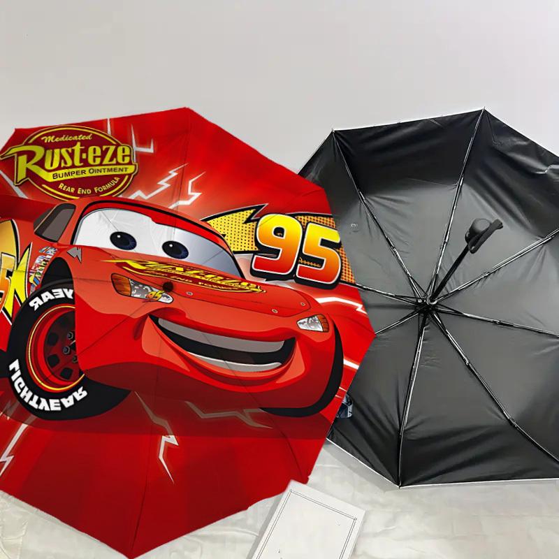 1PC Racing Umbrella-8-Rib Reinforced, Automatic Open, Lightweight & Durable, Cute Fashion Accessory for Outdoor, Beach or Casual Use, Beach Umbrella P