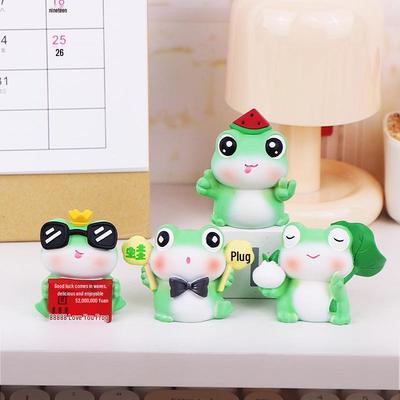 Cute Frog Desk and Car Ornament - 2025 New Style Decompression Decoration