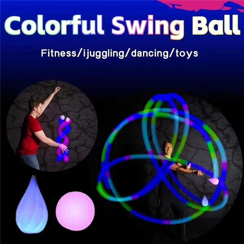 LED for Belly Dance Accessory Multi-Colored Glow Balls Light Up for Party Dance Throwing Ball Shaped Stage Light Party Decor