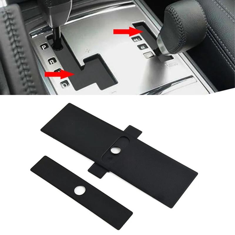 2PCS Gear Shift Panel Dust Cover Shift Lever Panel Trim Strip Rubber For Mitsubishi Pajero Montero V93 V97 V98 8015A066 8015A065